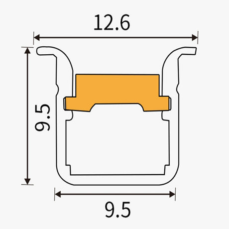9.5 x 12.6 mm LED Channel _ SCL Series _ Model(JY) _ 光華系列防眩A