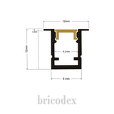 8x12mm LED Channel _ TAP Series_ Model(HL) _ DK8x12-T