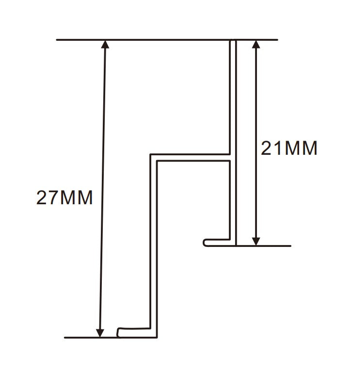 27mm LED Channel _ SEG Series _ Model(YX) _ H型高低款軟膜卡布燈箱料