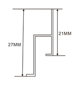 27mm LED Channel _ SEG Series _ Model(YX) _ H型高低款軟膜卡布燈箱料