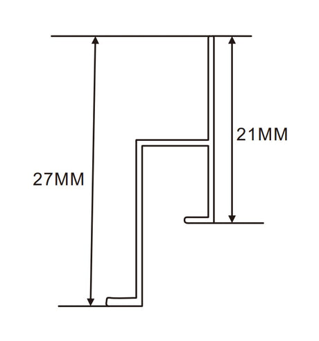 27mm LED Channel _ SEG Series _ Model(YX) _ H型高低款軟膜卡布燈箱料