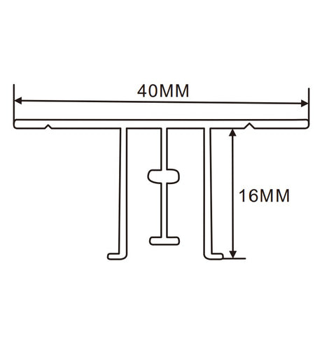 40×16mm  LED Channel _ SEG Series _ Model(YX) _ M碼雙卡扣燈箱料