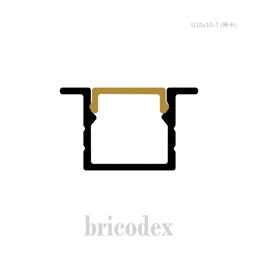 10x10 mm LED Channel _ SML Series _ Model(HL) _ U10x10-T