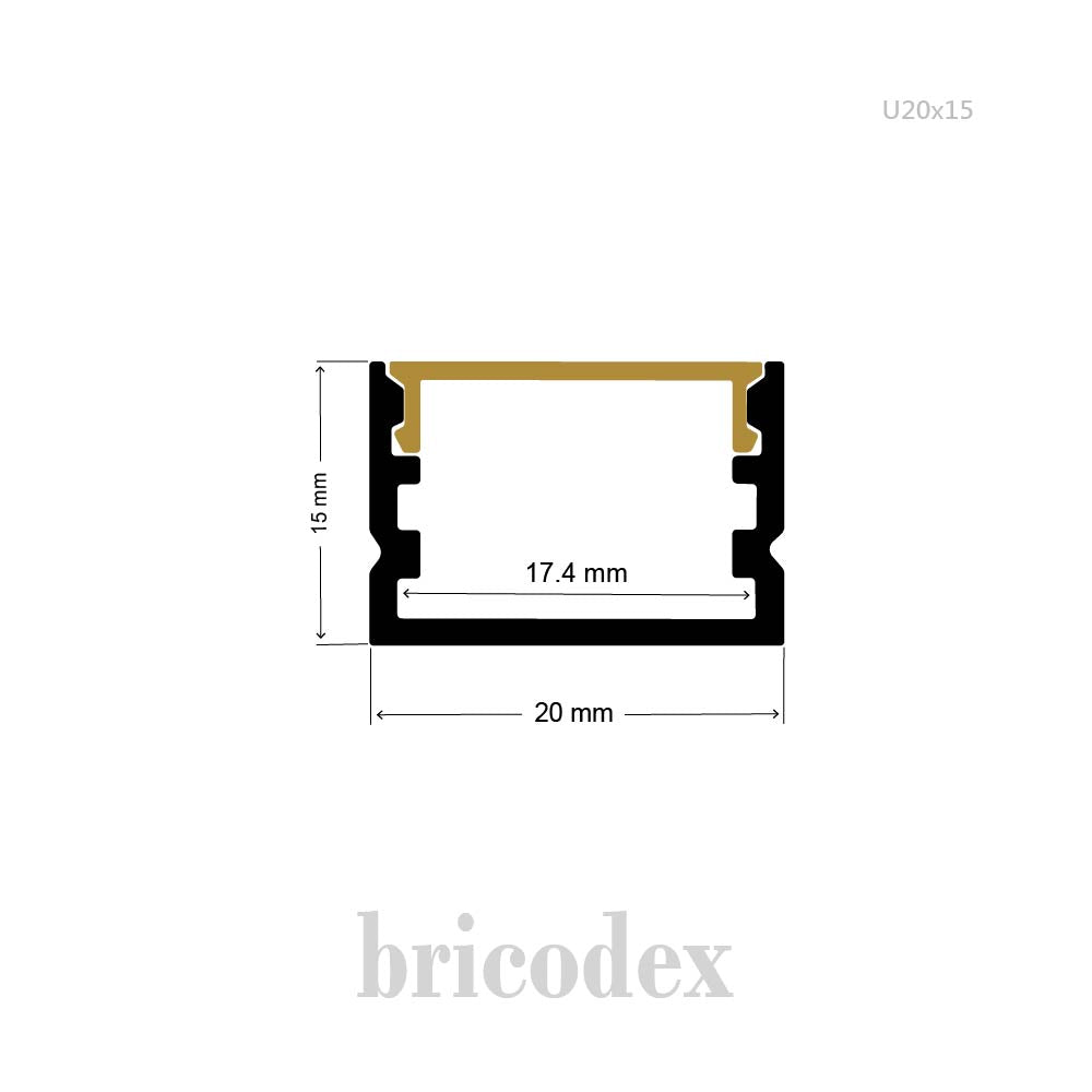 20x15 mm LED Channel _ SML Series _ Model(HL) _ U20x15