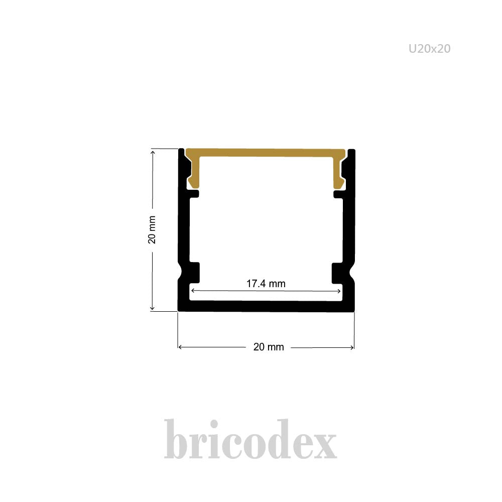 20x20 mm LED Channel _ SML Series _ Model(HL) _ U20x20