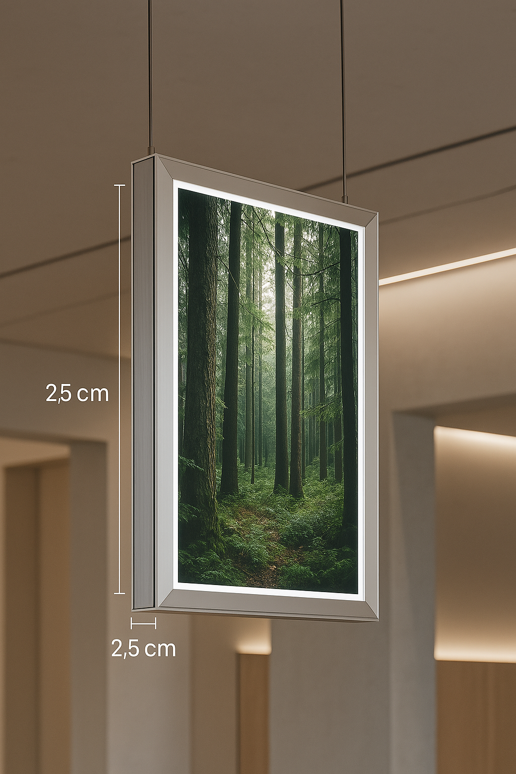 2.5 x 2.5 cm LED Channel _UTL Series_ Model(YX) _ 2.5cm 雙面平蓋鋁型材